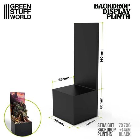 Straight Backdrop Plinths 7x7x6+14cm