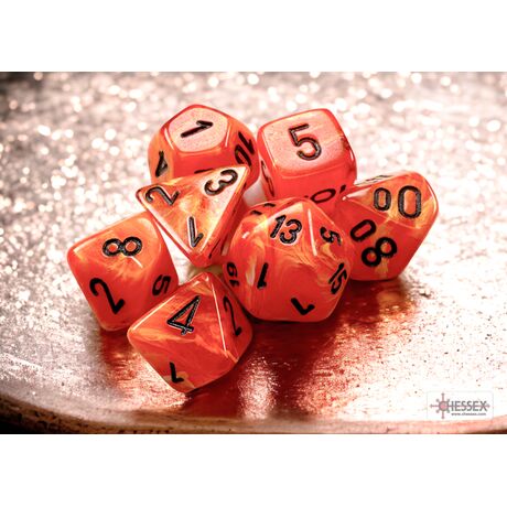 Vortex® Mini-hedral™ Orange/black 7-Die Set