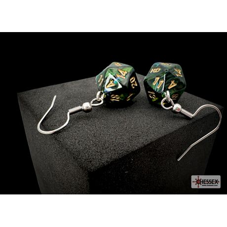 Hoor Earrings Scarab Jade Mini-Poly D20