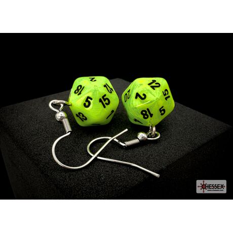 Hoor Earrings Vortex Bright Green Mini-Poly D20