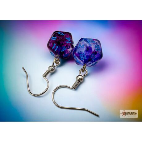 Hook Earrings Nebula Nocturnal Mini-Poly D20