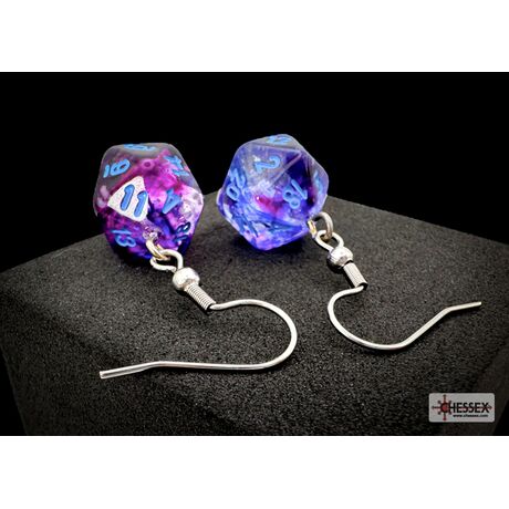 Hook Earrings Nebula Nocturnal Mini-Poly D20