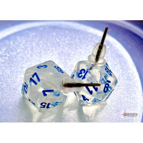 Stud Earrings Borealis® Icicle™ Mini-Poly d20 Pair