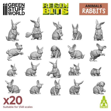 Rabbits 3D Resin Set