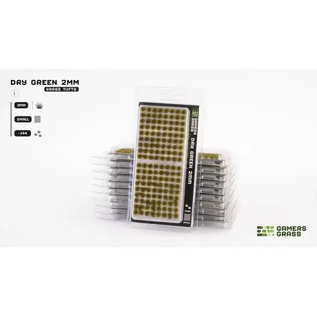 Dry Green 2mm Grass Tufts - Small (144)