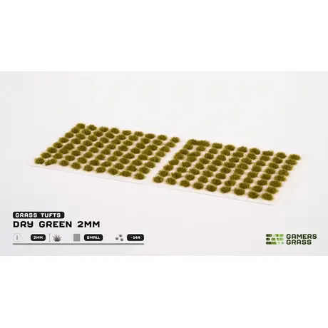 Dry Green 2mm Grass Tufts - Small (144)