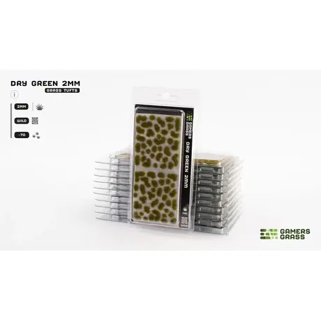 Dry Green 2mm Grass Tufts - Wild (70)