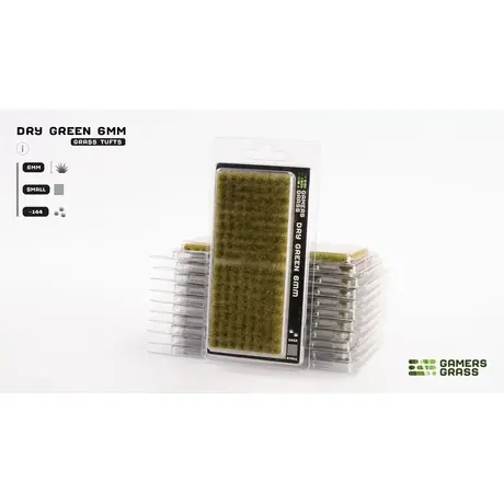 Dry Green 6mm Grass Tufts - Small (144)