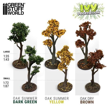 Oak Summer 1:72/1:87 Dark Green Ivy Sheet
