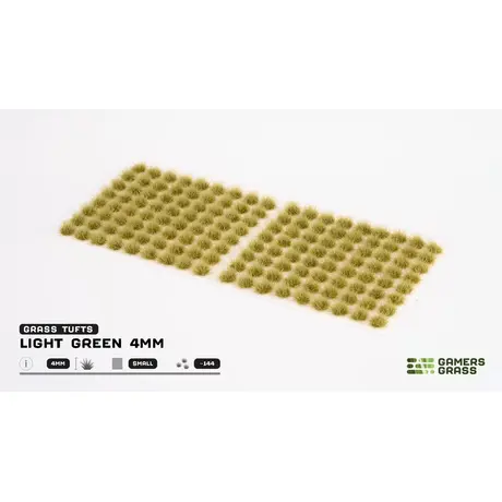 Light Green 4mm Grass Tufts - Small (144)