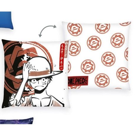 One Piece Pillow Luffy B/W 40X40cm