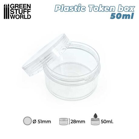 Plastic Token box (50 Diam. x 28mm Height)