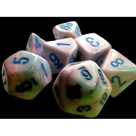 Festive® Mini-hedral™ Pop Art™/blue 7-Die set