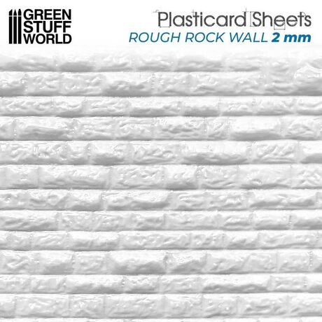 Plasticard Styrene Rock Wall Rough