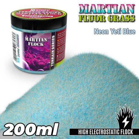 Martian Fluor Grass Flock - Neon Yeti Blue 200ml