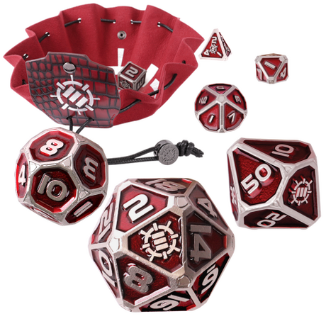 Enhance 7pc Metal RPG Dice (Collector's Edition Red)