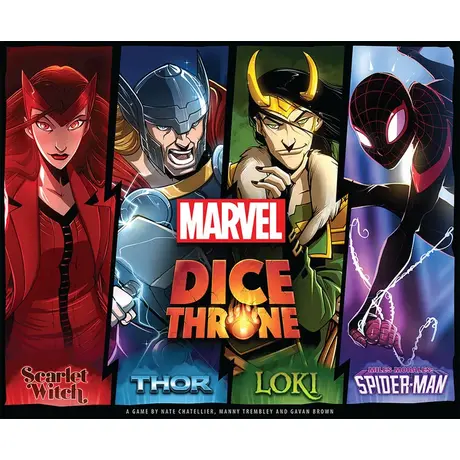 Dice Throne Marvel 4-Hero Box (Scarlet Witch, Thor, Loki, Spider-Man)