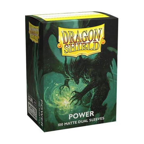 Dragon Shield Matte Dual Sleeves Metallic Green - Power (100)