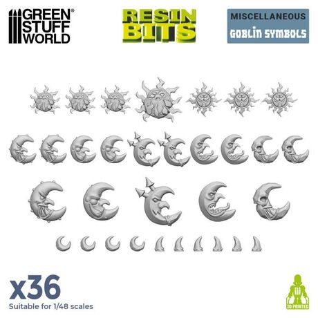3D Printed Set - Goblin Symbols