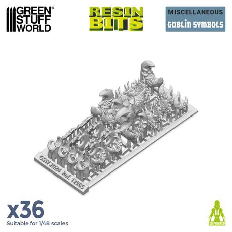 3D Printed Set - Goblin Symbols