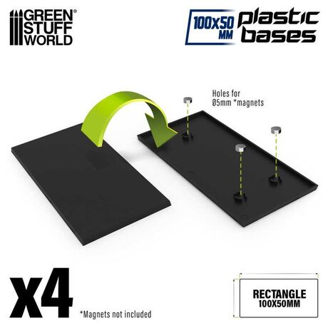 Plastic Bases - Rectangle 100x50mm