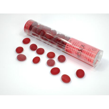 Gaming Glass Stones In Tube - Frosted Crystal Red (40)