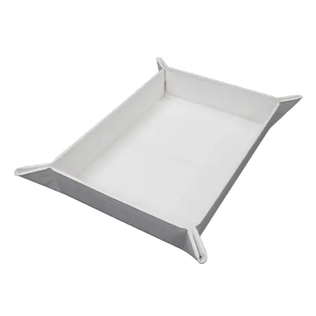 Vivid Magnetic Foldable Dice Tray: White