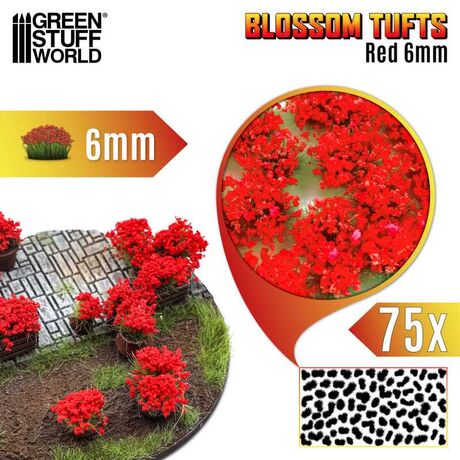 Blossom Tuft Red 6mm