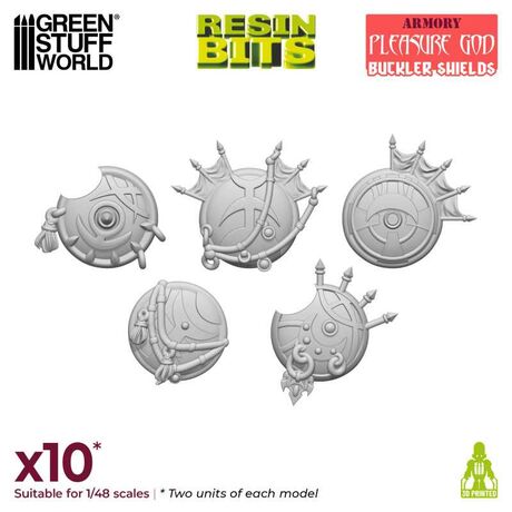 3D Printed Armory - Pleasure God Bucklers Shields (x10)