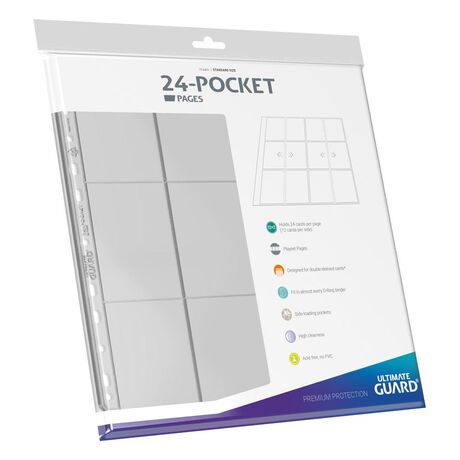 24-Pocket Quadrow Page Side-Loading (10) Transparent