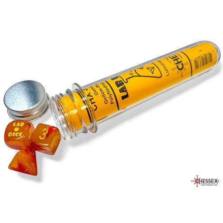 Gemini Gellow Red/Yellow Polyhedral Luminary - Lab Dice 8