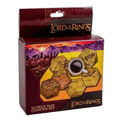 Lord of the Rings: Middle-Earth Hex Map Coasters