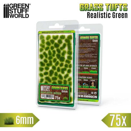 Grass Tufts XXL 6MM Realistic Green