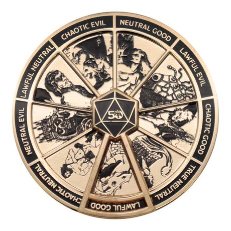 Dungeons & Dragons Pin Badge Allignment Spinner