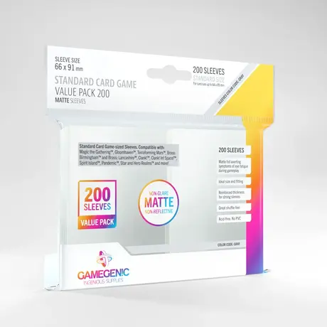 Standard Card Game Value Pack Matte Clear (200) - Gamegenic