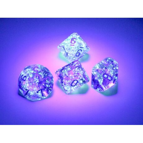 Nebula Nocturnal/Blue Luminary set of Ten d10s