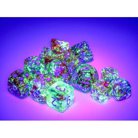 Nebula Primary/Blue Luminary 16mm d6 Dice Block (12)