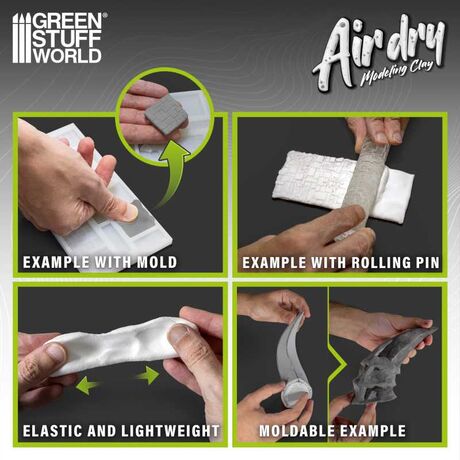 Air Dry Modelling Foam Clay 250gr Grey