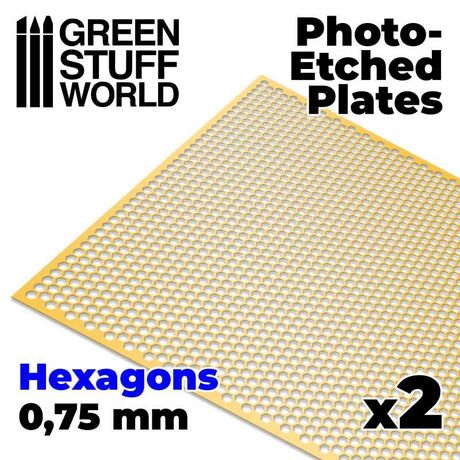Photo-etched Hexagons Size M (2)