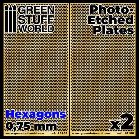 Photo-etched Hexagons Size M (2)
