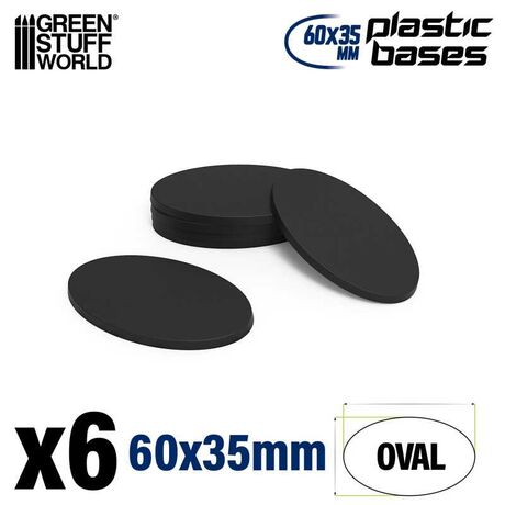 Plastic Oval Base 60x35mm (6)