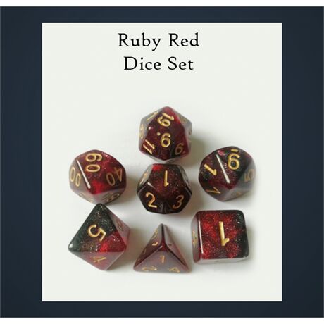 Drawlab Ruby Red Dice Set