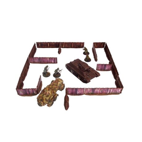 WW2 Ostfront Village Low Fence (18) (28mm)