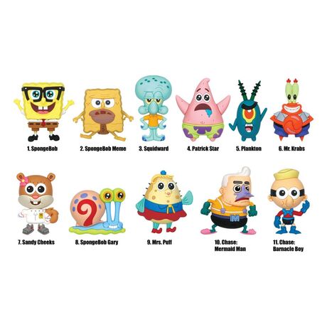 SpongeBob Squarepants 3D PVC Bag Clips Classic Series 3