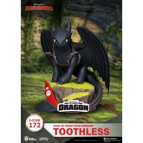 How To Train Your Dragon D-Stage PVC Diorama toothless Statue 14 cm
