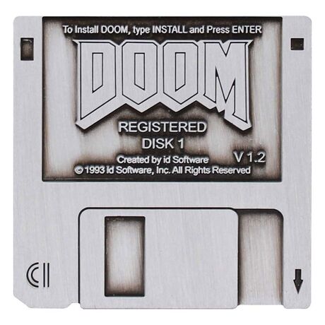 Doom Pin Badge Floppy Disk L.E.