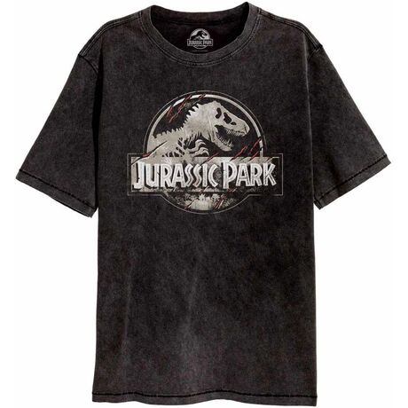 Jurassic Park T-Shirt Scratched Logo Size L
