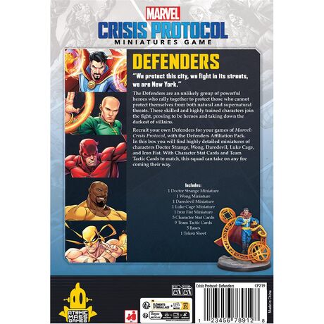 Defenders Affiliation Pack Marvel Crisis Protocol