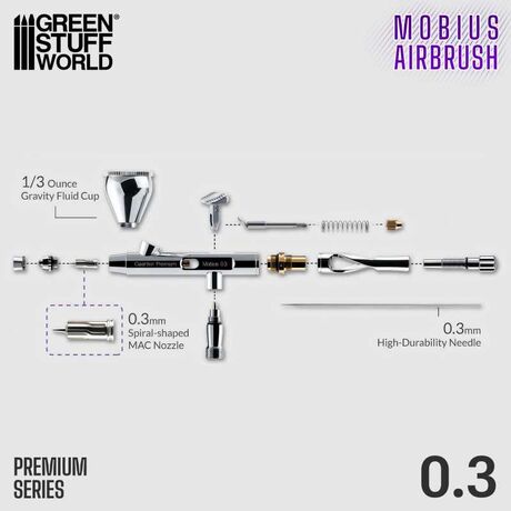 Mobius Airbrush Premium Series 0.3mm (Gaahleri)