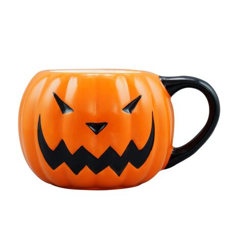 Nightmare Before Christmas Pumpkin Hand-Painted Mug Shaped